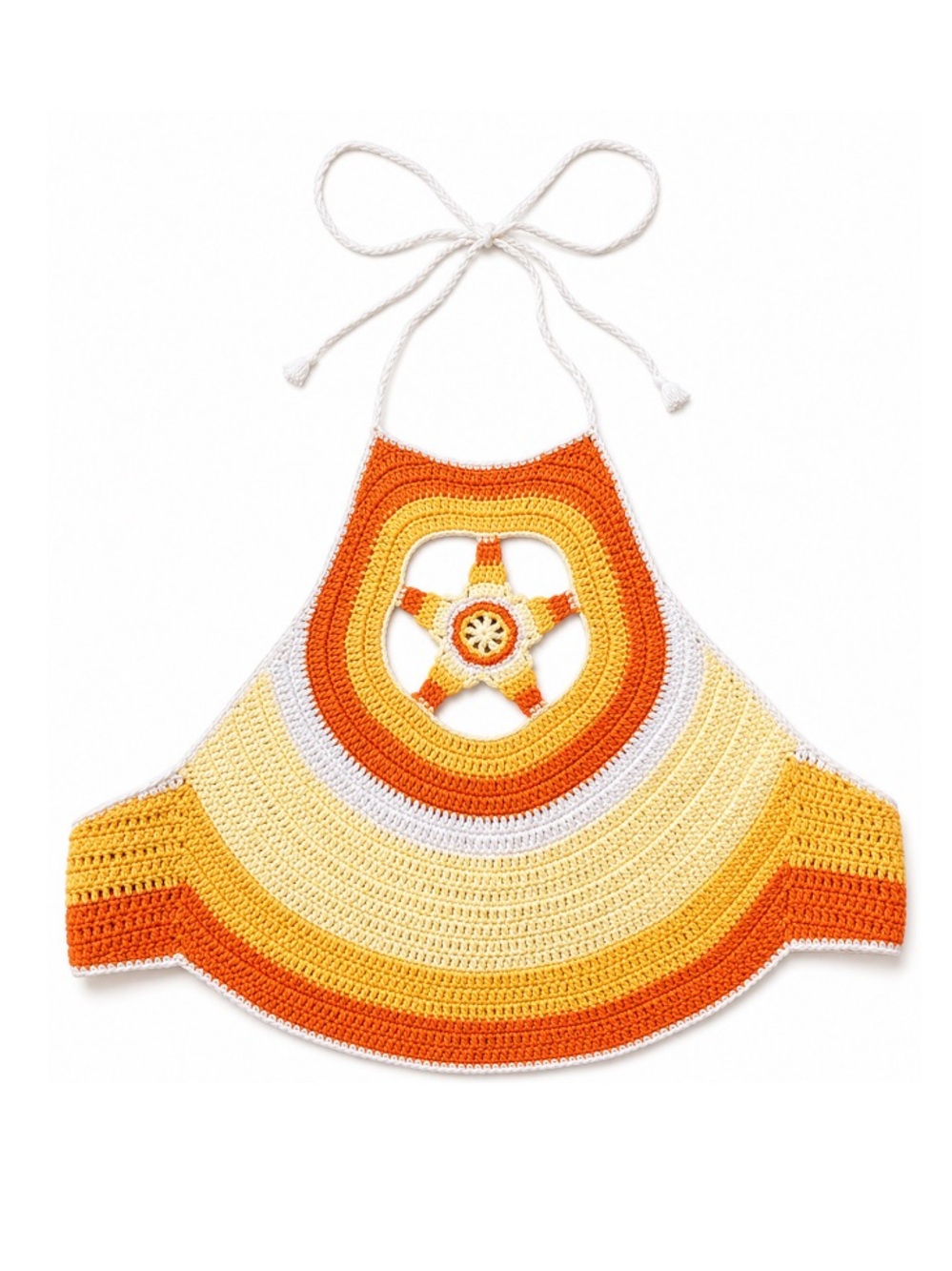 Miss Sparkling Crochet Star Top OS